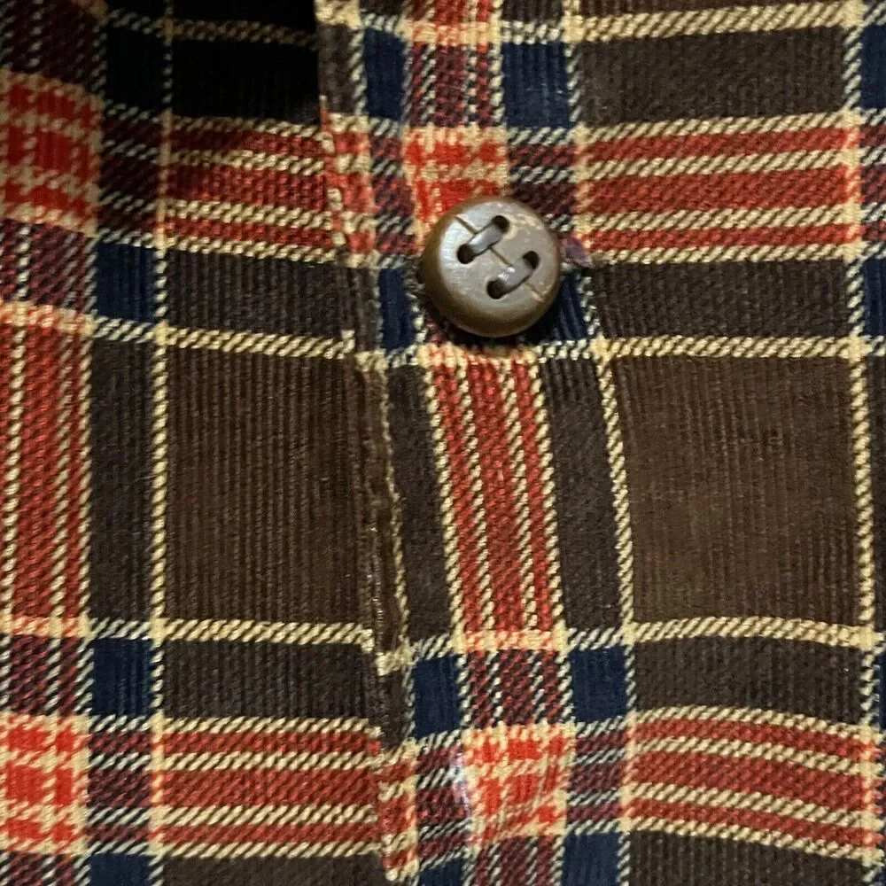 Miller Western Wear Blazer Sport Coat Men Size 40 Vintage Plaid Cowboy Corduroy